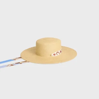 Sombrero de paja con lazo