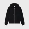 Sudadera con capucha y cremallera de felpa de algodón