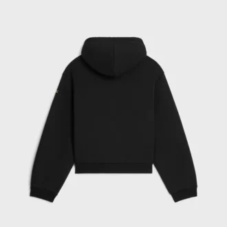 Sudadera con capucha y cremallera de felpa de algodón