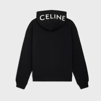 Sudadera con capucha y cremallera de felpa de algodón