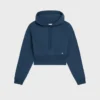 Sudadera corta con capucha de felpa de algodón Sudadera corta con capucha de felpa de algodón