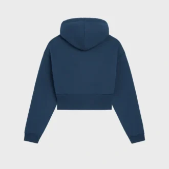 Sudadera corta con capucha de felpa de algodón