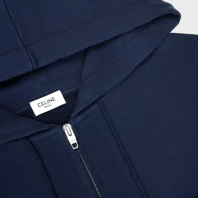 Sudadera corta con capucha y cremallera de felpa de algodón Sudadera corta con capucha y cremallera de felpa de algodón