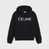 Sudadera holgada con capucha CELINE de felpa de algodón Sudadera holgada con capucha CELINE de felpa de algodón