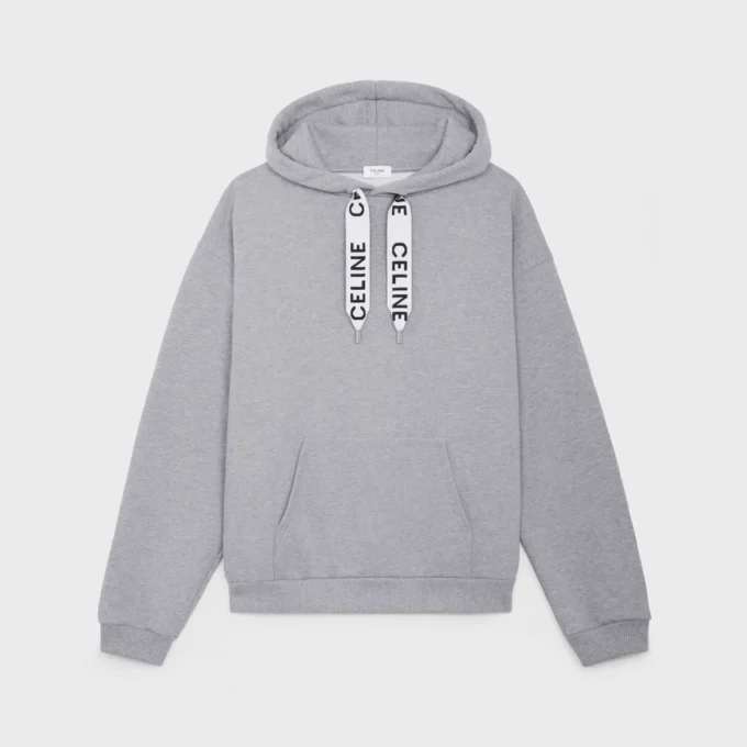 Sudadera holgada con capucha CELINE de felpa de algodón Sudadera holgada con capucha CELINE de felpa de algodón