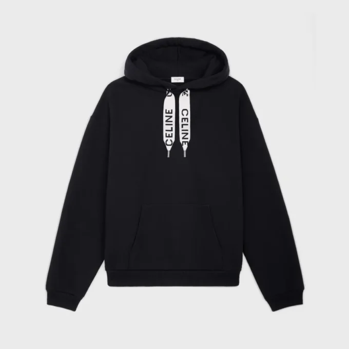 Sudadera holgada con capucha CELINE de felpa de algodón Sudadera holgada con capucha CELINE de felpa de algodón