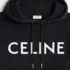 Sudadera holgada con capucha CELINE de felpa de algodón Sudadera holgada con capucha CELINE de felpa de algodón