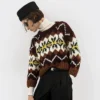 Suéter de cuello redondo en lana Fair Isle