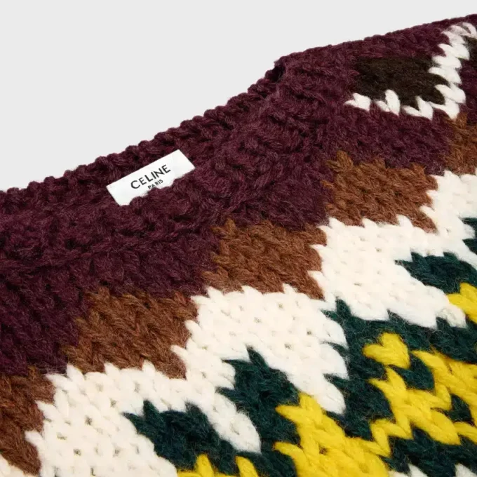 Suéter de cuello redondo en lana Fair Isle