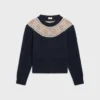 Suéter de cuello redondo en lana Fair Isle Triomphe Suéter de cuello redondo en lana Fair Isle Triomphe