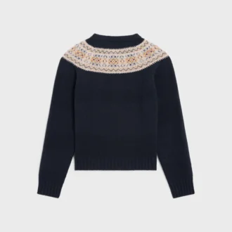 Suéter de cuello redondo en lana Fair Isle Triomphe