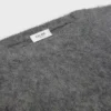 Suéter de cuello redondo en mohair cepillado Suéter de cuello redondo en mohair cepillado