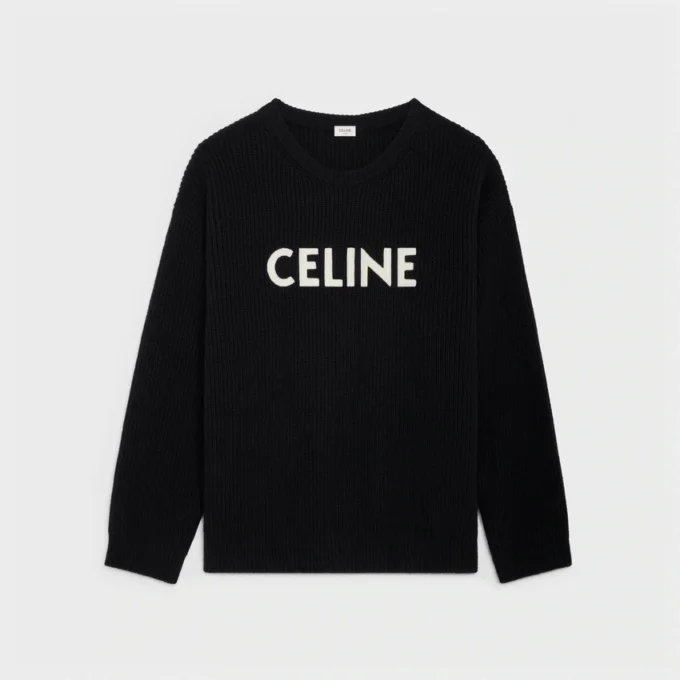 Suéter oversize CELINE de lana acanalada Suéter oversize CELINE de lana acanalada