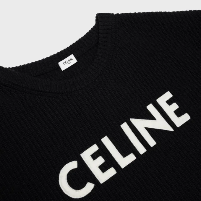 Suéter oversize CELINE de lana acanalada Suéter oversize CELINE de lana acanalada