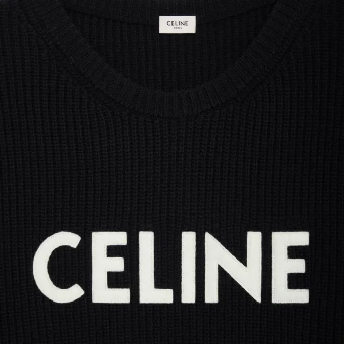 Suéter oversize CELINE de lana acanalada Suéter oversize CELINE de lana acanalada