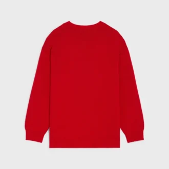 Suéter oversize con cuello en V de cachemira