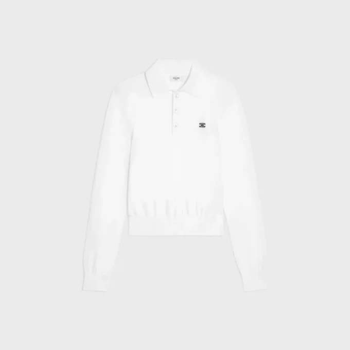Suéter polo de algodón fino Suéter polo de algodón fino