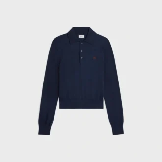 Suéter polo de algodón fino Suéter polo de algodón fino