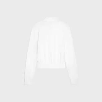 Suéter polo de algodón fino