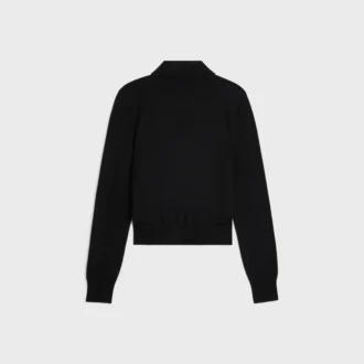 Suéter polo de algodón fino