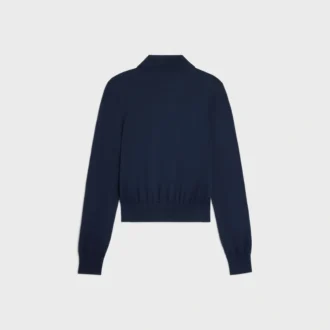 Suéter polo de algodón fino Suéter polo de algodón fino