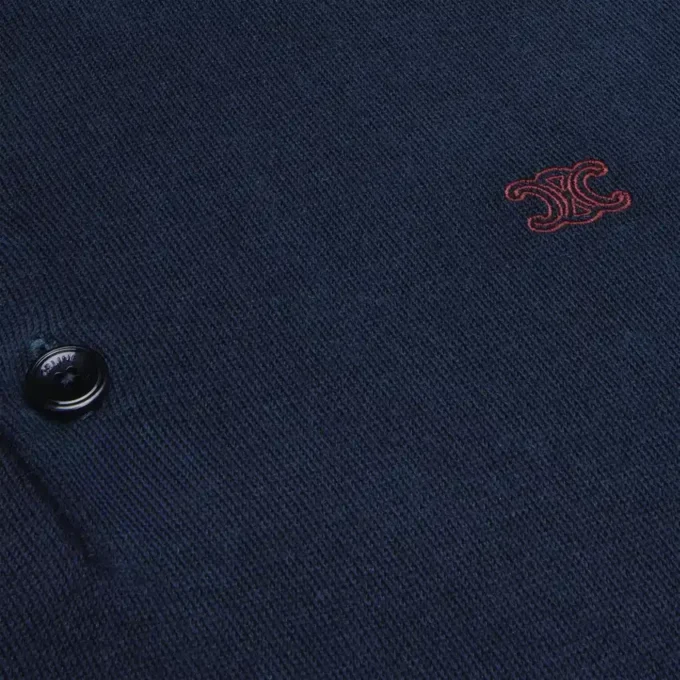 Suéter polo de algodón fino Suéter polo de algodón fino