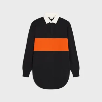 Suéter polo oversize de lana