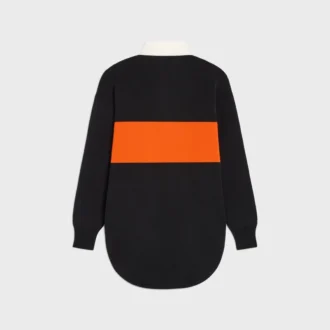 Suéter polo oversize de lana