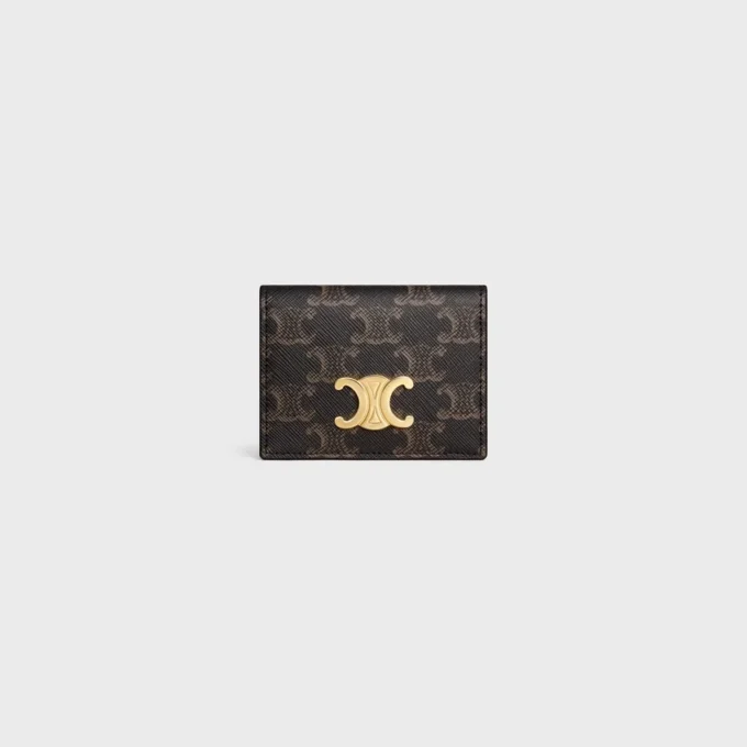 Tarjetero plegable Triomphe Canvas en lona Triomphe Canvas Tarjetero plegable Triomphe Canvas en lona Triomphe Canvas