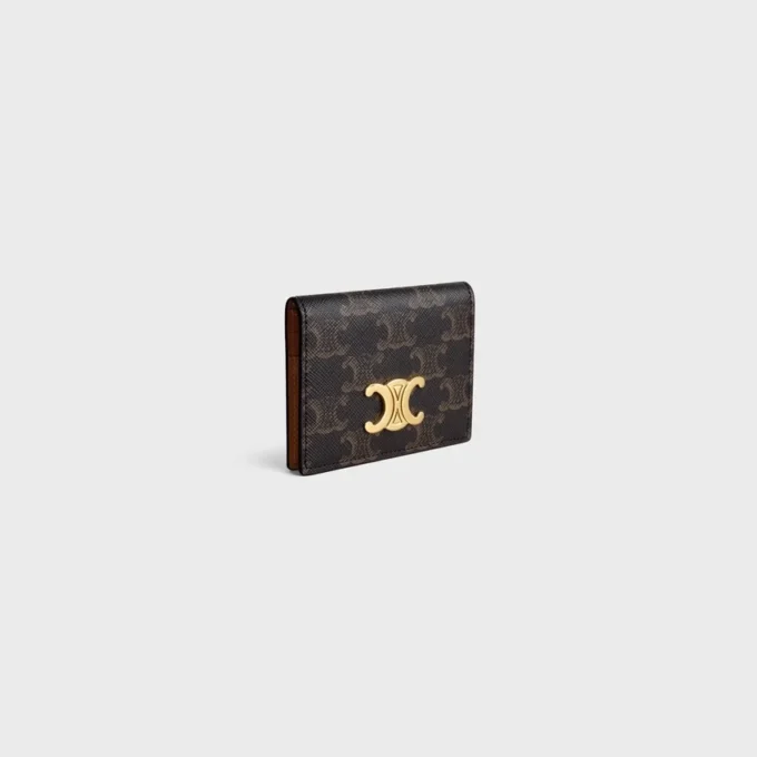 Tarjetero plegable Triomphe Canvas en lona Triomphe Canvas Tarjetero plegable Triomphe Canvas en lona Triomphe Canvas