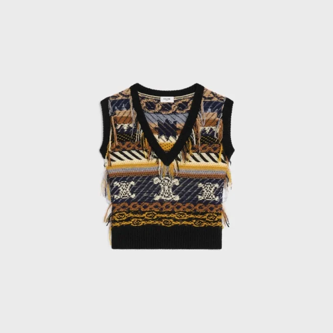 Top de cachemira jacquard Top de cachemira jacquard