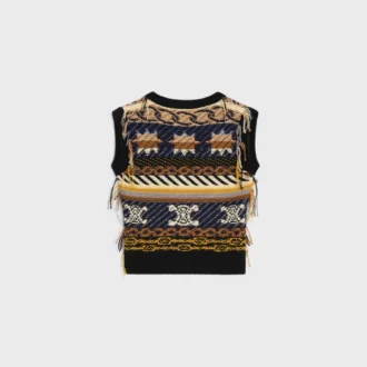Top de cachemira jacquard