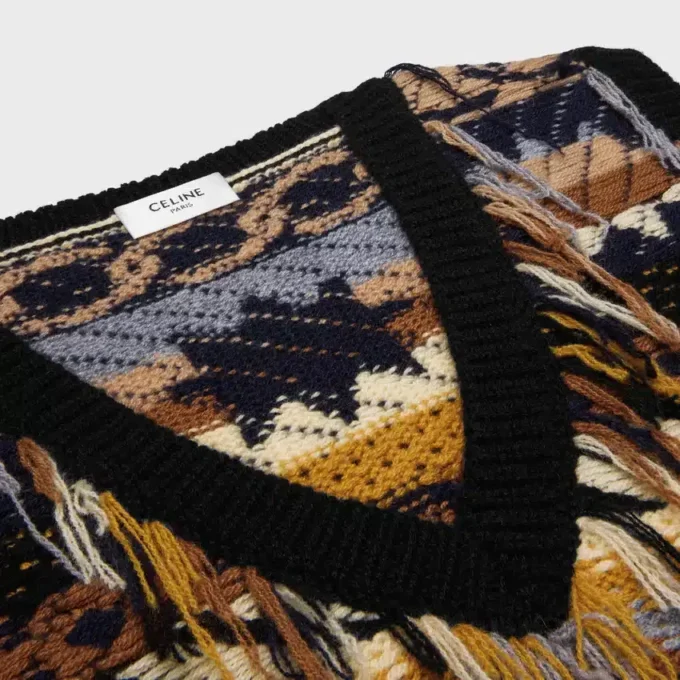 Top de cachemira jacquard Top de cachemira jacquard