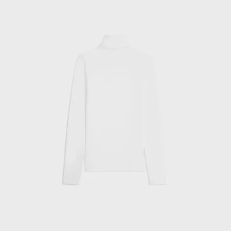 Top de cuello alto en jersey de algodón deportivo