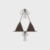 Top triangular en jersey mate con monograma Top triangular en jersey mate con monograma