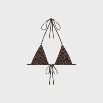 Top triangular en jersey mate con monograma Top triangular en jersey mate con monograma