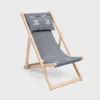 Tumbona de madera y tejido jacquard Tumbona de madera y tejido jacquard