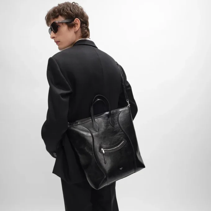 Vertical Cabas Luggage de piel de becerro brillante Vertical Cabas Luggage de piel de becerro brillante