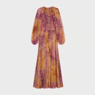 Vestido caftán de muselina de seda