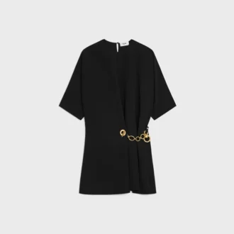 Vestido cruzado en cady