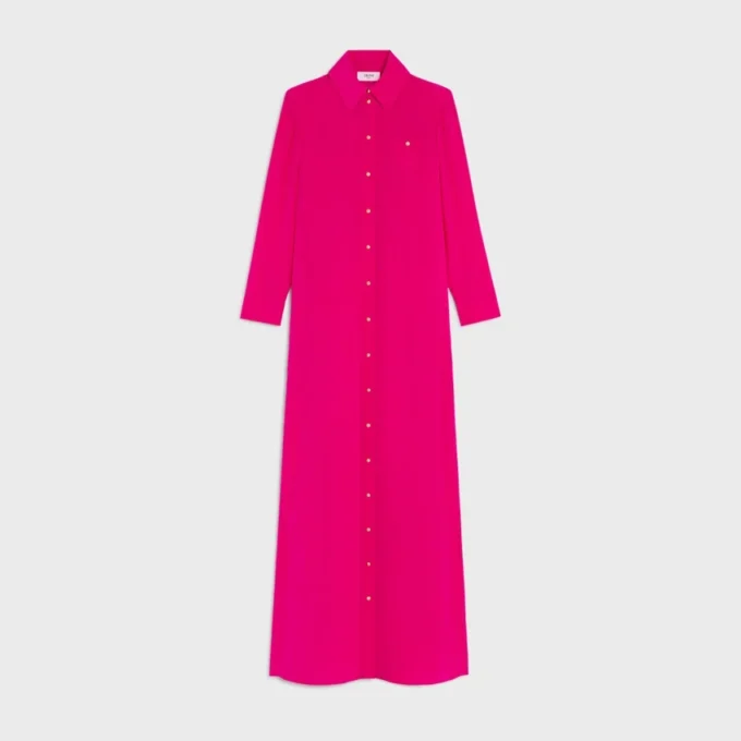 Vestido de crepé de seda y acetato Vestido de crepé de seda y acetato
