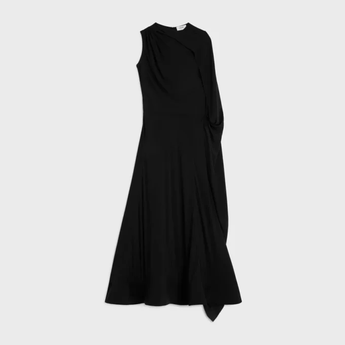 Vestido de crepé de seda y acetato Vestido de crepé de seda y acetato