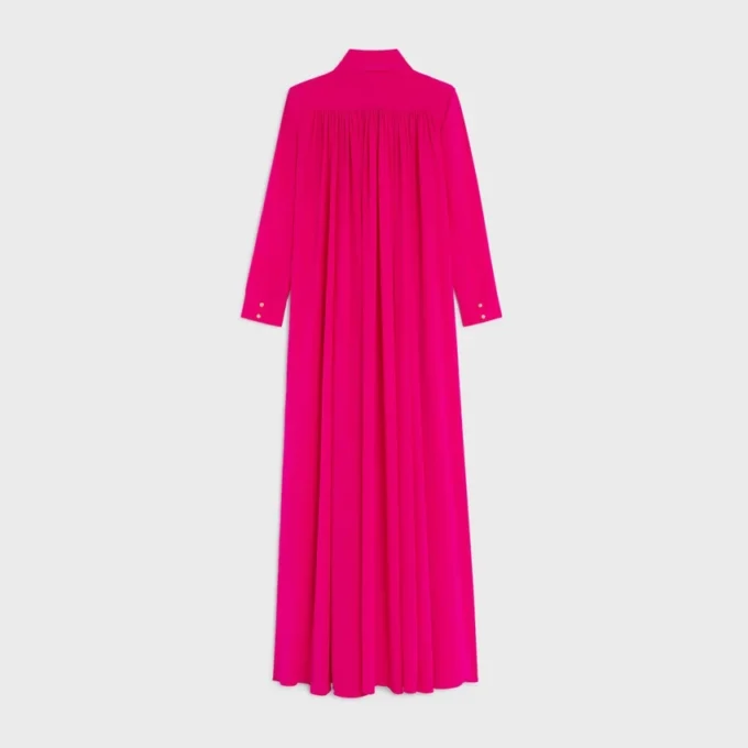 Vestido de crepé de seda y acetato Vestido de crepé de seda y acetato