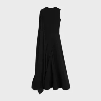 Vestido de crepé de seda y acetato