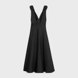 Vestido de lana y seda cady
