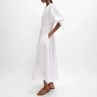 Vestido de popelín de algodón