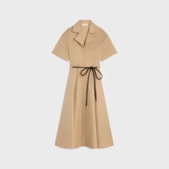 Vestido de sarga de algodón y seda Vestido de sarga de algodón y seda