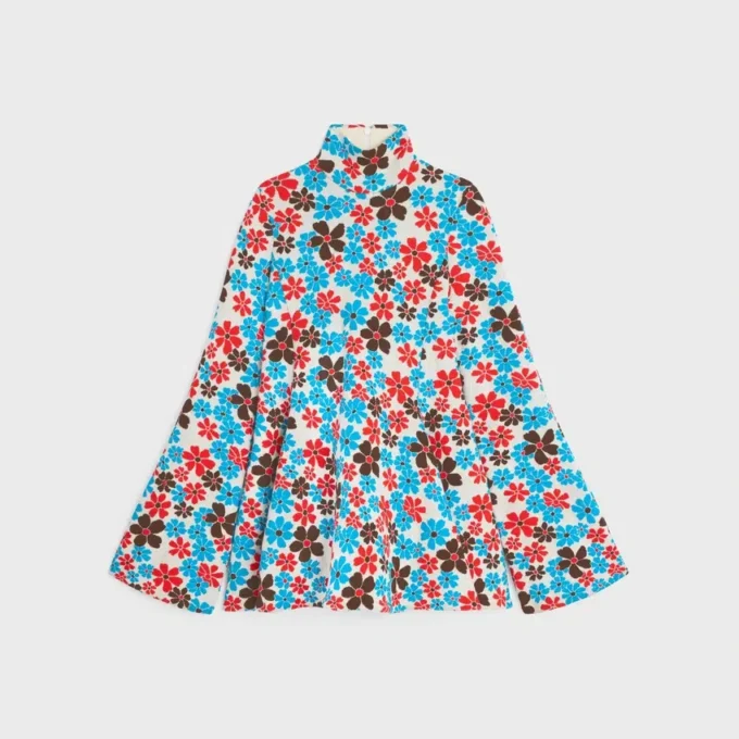 Vestido midi en jacquard de poliamida Vestido midi en jacquard de poliamida