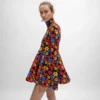 Vestido midi en jacquard de poliamida Vestido midi en jacquard de poliamida