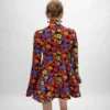 Vestido midi en jacquard de poliamida Vestido midi en jacquard de poliamida
